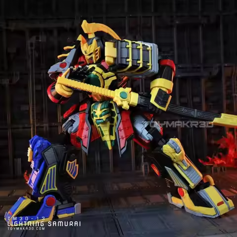 Toymakr3d Tm3d 13 Lightning Samurai Megazord Dino Thunder Zord 3D Printed Collectible Action Model I