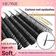 Sharp Comics Wet Eyelashes Single Cluster Comic Style Automatic Sharp Velvet False Eyelashes Beauty 