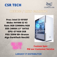 [GAMING PC]: HOME, OFFICE & GAMING BASIC PC GT1030 Intel I3-10105F PC {READY STOCK}