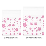 ┋✷○DAPHNE 100Pcs DIY Christmas Favors Plastic Bags Gift Boxes Self-Adhesive Pouch Gifts Favor Bag Xm