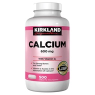 Kirkland Signature Calcium 600 mg. with Vitamin D3, 500 Tablets (4 Pack)