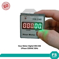 Digital Hour Meter HM-D48 Digital Clock Meter HM D48 Digital Clock Meter HMD48 1Phase 220VAC 50Hz