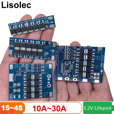 Lifepo4 1S 2S 3S 4S BMS Protect Board 3.2V 6.4V 9V 12V 18650 32650 32700 Lithium Iron Phosphate Batt