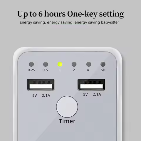 Electronic Timer Switch 6 Hour Programmable Countdown Intelligent Timing Outlet Socket USB Interface