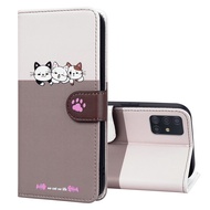 Fashion Cute Animals PU Leather Case Samsung Galaxy A51 4G Flip Cover Magnetic Buckle Wallet Casing Card Holder Stand