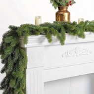 1/2/3pcs, 70.86 Inches/5.9 Feet, Artificial Christmas Pine Wreath, Plastic Pine Needles & Vine, Suit
