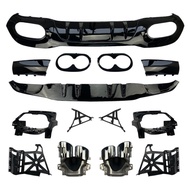 Car Rear Bumper Lip Muffler Exhaust Tip Splitter Diffuser Protector For Mercedes Benz W177 A180 A200