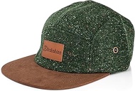 Obsidian 5-Panel Cap Black Wine Red Wool Peak Unisex Premium Baseball Cap