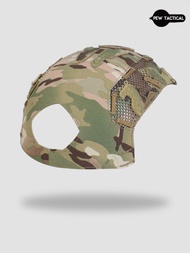 หมวกกันน็อคแบบยุทธวิธี PEW Tactical OPS พร้อมแผ่นคลุมยางยืด FTHS SF ขนาด M/L สำหรับการแต่งกายเป็นทหา