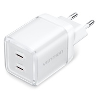 Vention เครื่องชาร์จ GaN 45W PD3.0 PPS 2-พอร์ต USB-C Type C ที่ชาร์จเร็วสำหรับ Xiaomi IPone16 Samsun