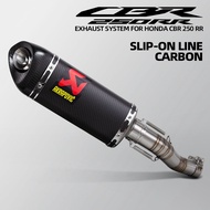 Akrapovic carbon exhaust kit slip on line for honda cbr250rr