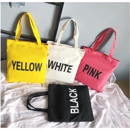 Aldawaar Beg Tangan Wanita Bahu Jinjing Silang ( Word Printing Korean Canvas Bag Bucket Tote Shoulde