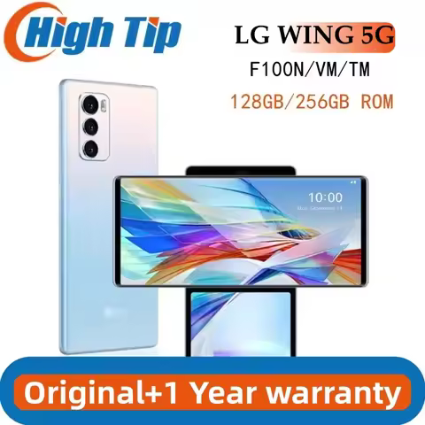 Original LG WING 5G CellPhone LMF100N F100N F100 4G LTE Mobile Phone Refurbished 6.8'' 8GB RAM 128GB