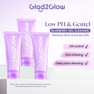 Glad2Glow Blueberry Ceramide Low Ph Gel Cleanser Face Facial Skincare Hydrating Gentle cleanser (70m