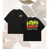 T-shirt with the words "Wong Kok Unique, maido banner" on the baper" reno reno "latest viral accordi