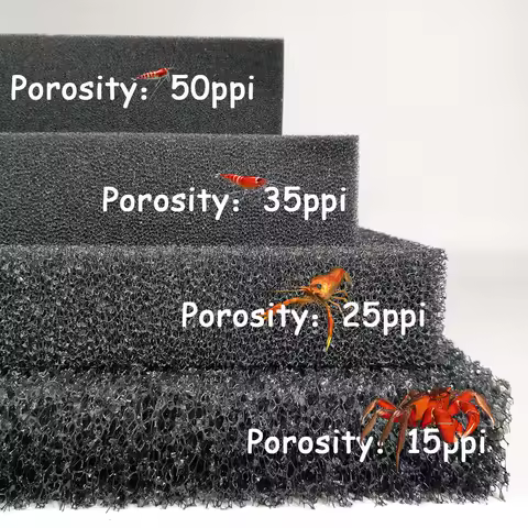 Aquarium Accessories Biochemical Cotton Filter Fish Tank Pond Foam Sponge Filter Black 15 25 35 50PP