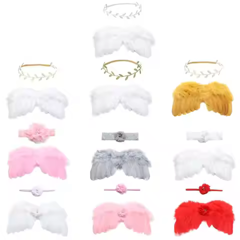 Newborn Photography Props Angel Wing Baby Photos Props Feather Wing Girls Hair Kids Baby Photography