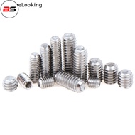 BS 50Pcs Stainless Hex Hexagon Socket Set Screw Headless Concave End M3 M4 2-35mm
 HOT SELL