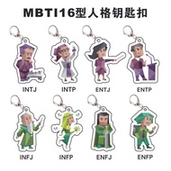 Mbti周边16型人【现货】 格经 典款人物夹层亚克力钥匙扣立牌桌面车载摆件0731/ MBTI personality type 16 [In Stock] Classic Character La
