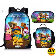 didi and friends beg sekolah kids School bag set backpack for Elementary and Middle School pencil ca