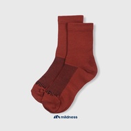 MILDNESS Unisex Basic Crew Socks Brick Red Socks Men Crew Socks