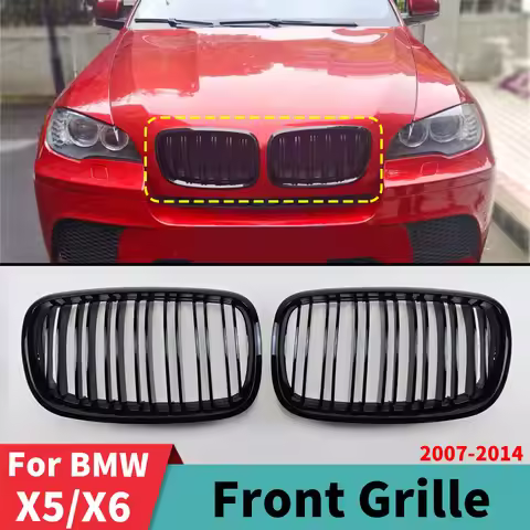 Front Inlet Grille Bumper Grill Hood Mesh For BMW X5 E70 X6 E71 E72 2007-2014 like 30i 30d 35i 35d 4