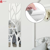 Tree Mirror Wall Decor Acrylic 3D Tree Wall Mirror Stickers DIY Decorative Branches Mirror Wall Stickers 100x28cm SHOPSKC7967