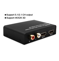 HDMI Splitter 1X2 with HDMI Audio Extractor distributes one HDMI input signal to two HDMI output