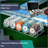 🀄[MahjongStock] Poker & Mahjong Chips Case | Automatic Mahjong Table Storage | Holds 100 Chips