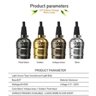 E27/E26 Retro Vintage Edison Pendant Lighting Bulb Socket Lamp Swicth w/ Holder