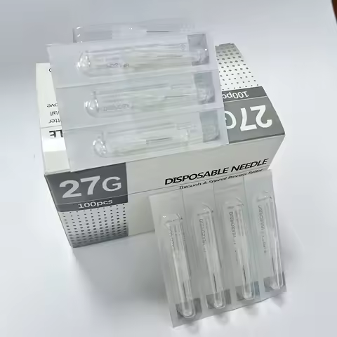 Disposable 27G 13mm Needle Sterile Safety 27g 25mm Small Painless Needles Eyelid Tool Parts