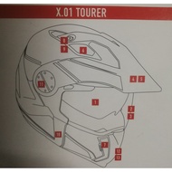 GIVI X.01 TOURER HELMET PARTS ORIGINAL PRODUCT