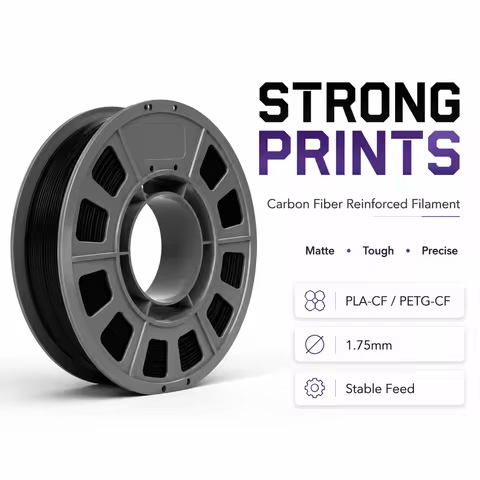 PLA-CF10/PETG-CF10 3D Printing Filament 1.75mm 300g Carbon Fiber PETG High Toughness Heat Resistant 