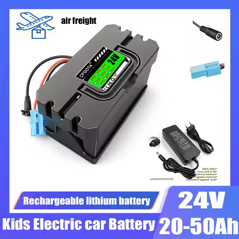 24V Kids Electric car Rechargeable lithium battery 24V 50ah Lifepo4 Battery Pack Lithium Iron Phosph