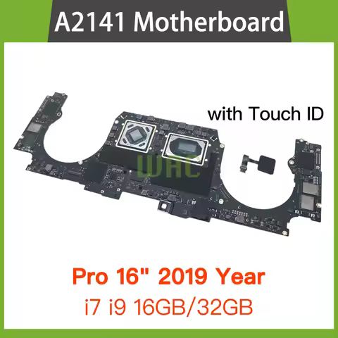 Tested for MacBook Pro Retina 16" A2141 Logic Board Motherboard i7 512G i9 1TB 2019 With Touch ID Bu