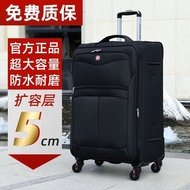 ST/🧨Swiss Army Knife Luggage Men's Password Suitcase Women's Oxford Cloth Luggage Extra Large Capacity Suitcase Expandab