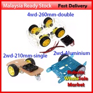 2WD 4WD Single / Double Layer Mini Large Round 6V DC Motor Set Smart Robot Car Chassis Kit for Ardui