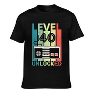 Level 40 Unlocked Video Gamer 40Th Birthday Comfortable Fit Mens T-Shirt Creative