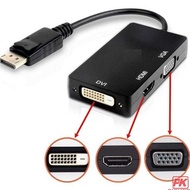 Displayport -> HDMI + VGA + DVI cable