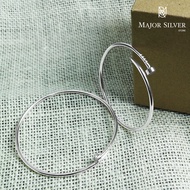 กำไลตะปู เนื้อตัน กำไลเงินแท้ 92.5% / Nail silver bracelet : 925 sterling silver : Major silver store