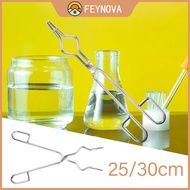 25/30cm Grade Stainless Steel Crucible Tong With Bow Laboratory Crucible Clamps