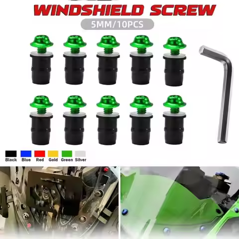 For KAWASAKI Z900 Z750 Z1000 Z650 Z800 Z400 Z1000SX Z900RS 5mm 10PCS Motorcycle Windscreen Windshiel