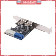 ci 2 Ports USB3 0 Super Fast 5Gbps PCI for Express Expansion Card Adapter Easy to U