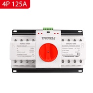 ATS 2P 4P 63A 125A Dual Power Automatic Transfer Switch AC230V 380V MCB Auto Changeover Switch Circu