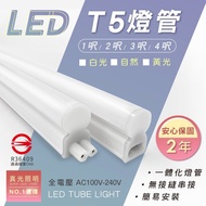 T5 1 Feet LED Tube Lamp White Light Yellow Natural 4,000k