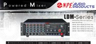 เครื่องขยายเสียง และเครื่องผสมสัญญาณเสียง Power MIXER LDM 550FREQ 20Hz - 10KHz 4 MIC 2 AUX Master 3