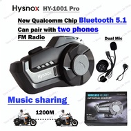 【Local Warehouse】Beemall Hysnox HY-1001 Pro Motorcycle Intercom Helmet Bluetooth 5.1 Music Sharing H