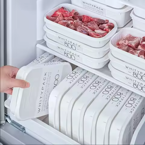 White Containers Fresh Box Kitchen Storage Refrigerator Food Storage Containers Kitchen Storage Food