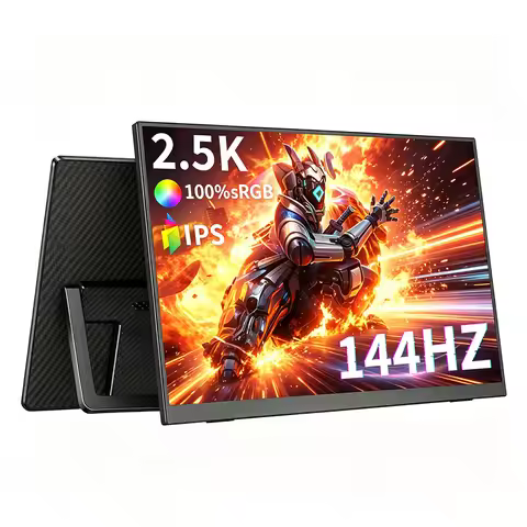 MAFNKOU 16'' 2.5K Portable Monitor 144Hz Gaming Display USB-C HDMI HDR IPS Screen Extender For Lapto