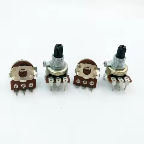 2PCS 161 Type Vertical Mono Potentiometer B2K 5K 10K 50K 500K 100K A50K Flower Shaft 15mm 3-Pin